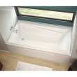 72in x 36in x 18in Rectangular Drop-in Acrylic Soaking Bathtub with End Drain, in White