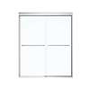 Kameleon 134565-900-084-000 55 to 59in x 71in Semi-frameless Slider Alcove Shower Door with Clear Glass, in Chrome