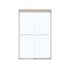 43 to 47in x 71in Semi-frameless Slider Alcove Shower Door with Clear Glass, in Brushed Nickel