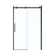 44.5 to 47in x 78.75in Frameless Slider Alcove Shower Door with Clear Glass, in Dark Bronze