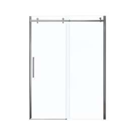56.5 to 59in x 78.75in Frameless Slider Alcove Shower Door with Clear Glass, in Chrome