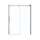 56.5 to 59in x 78.75in Frameless Slider Alcove Shower Door with Clear Glass, in Chrome
