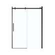 56.5 to 59in x 78.75in Frameless Slider Alcove Shower Door with Clear Glass, in Dark Bronze