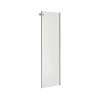 32.75 to 33.875in x 78.75in Maax Halo Clear Glass Frameless Return Panel for 36in Base, in Brushed Nickel
