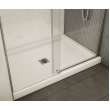 48in x 32in Rectangular Acrylic Shower Base with Square Center Drain, in White