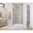 48in x 32in Rectangular Acrylic Shower Base with Square Center Drain, in White