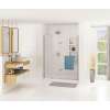 60in x 36in Rectangular Acrylic Shower Base with Square Center Drain, in White