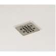 Square PVC Drain In Brushed Nickel