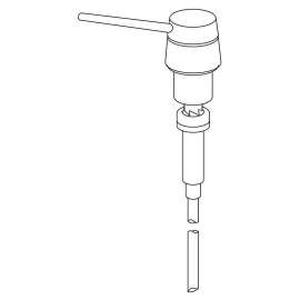 Dispenser Pump and Head Assembly in Chrome
