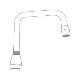 M-DURA S0001 6in Double Bend Spout in Chrome