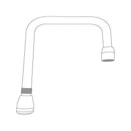 M-DURA S0002 6in Double Bend Spout in Chrome