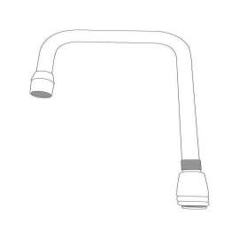 M-DURA S0003 6in Double Bend Spout in Chrome