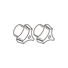 Pair of 2 Tri-Blade Handles in Chrome