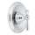 Single Handle Moentrol Pressure Balanced with Volume Control Moentrol Valve Trim (Less Valve) in Chrome