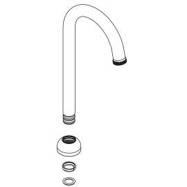 Bar Spout and Spout Nut in Chrome