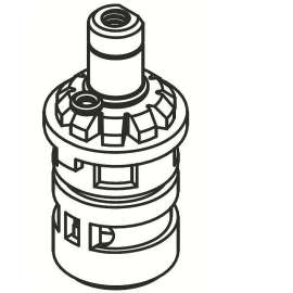 Plastic Shell Ceramic Disc Cartridge for Double Handle Faucet - Cold Side