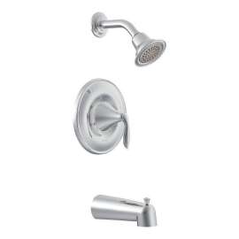 Eva T62133 Bath and Shower Faucet with Posi-Temp Pressure Balanced Trim in Chrome