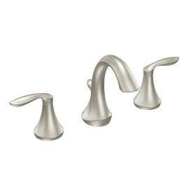 Eva T6420BN Double Handle Widespread Bathroom Faucet in Brushed Nickel