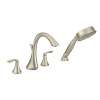 Eva T944BN Deck Mounted Tub Filler with Hand Shower in Brushed Nickel
