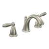 Brantford T6620BN Double Handle Widespread Bathroom Faucet in Brushed Nickel