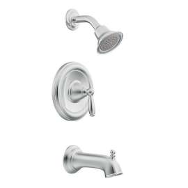 Brantford T62153 Bath and Shower Faucet with Posi-Temp Pressure Balanced Trim in Chrome