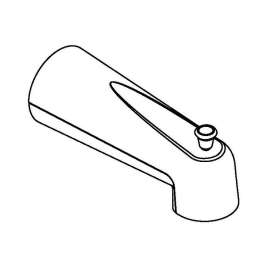 7in Tub Spout with 1/2in Slip Fit Connection (With Diverter) in Brushed Nickel