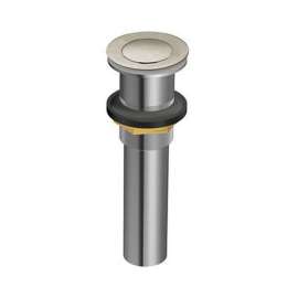 Waste Plug and Seat with Overflow in Brushed Nickel