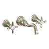Weymouth TS42112BN Double Handle Wall Mounted Bathroom Faucet in Brushed Nickel