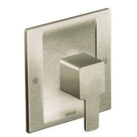 90 Degree TS2711BN Single Handle Posi-Temp Pressure Balanced Valve Trim (Less Valve) in Brushed Nickel
