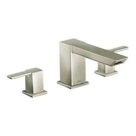 90 Degree TS903BN Deck Mounted Tub Filler in Brushed Nickel