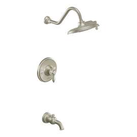 TS32104EPBN Weymouth Bath and Shower Faucet with Posi-Temp Pressure Balanced Trim in Brushed Nickel