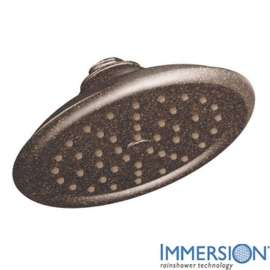 2.5 GPM Single Function Rain Shower Head with Immersion Technology in Oil Rubbed Bronze