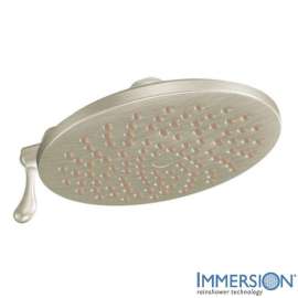 8in Multi Function Rainshower Shower Head in Brushed Nickel