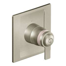 90 Degree TS3100BN Single Handle ExactTemp Thermostatic Valve Trim (Less Valve) in Brushed Nickel
