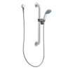 M-DURA 52224GBM17 Single Function Hand Shower Package with Hose and Slide Bar Included in Chrome/Stainless