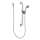 M-DURA 52224GBM17 Single Function Hand Shower Package with Hose and Slide Bar Included in Chrome/Stainless