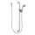 Single Function Hand Shower Package with Slide Bar, Hose and Wall Supply in Chrome/Stainless