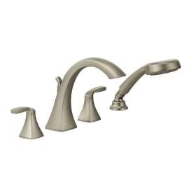 Voss T694BN Deck Mounted Tub Filler with Hand Shower in Brushed Nickel