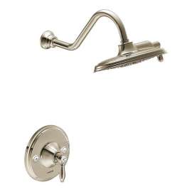 Weymouth TS32102NL Single Handle Posi-Temp Pressure Balanced Multi-Function Shower Trim with Shower Head in Nickel