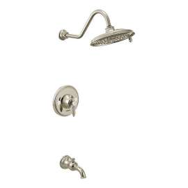 TS32104EPNL Weymouth Bath and Shower Faucet with Posi-Temp Pressure Balanced Trim in Nickel