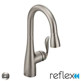Arbor 5995SRS Single Handle Pulldown Bar Faucet in Spot Resist Stainless