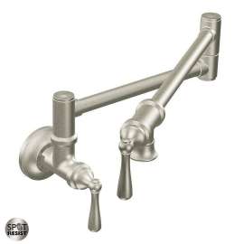 S664SRS Wall Mounted Pot Filler Kitchen Faucet in Spot Resist Stainless