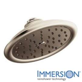 2.5 GPM Single Function Rain Shower Head with Immersion Technology in Nickel