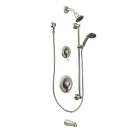 M-DURA T8343CBN Bath and Shower Faucet with Posi-Temp Pressure Balanced Trim in Classic Brushed Nickel