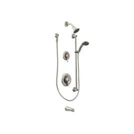 M-DURA T8343EP15CBN Bath and Shower Faucet with Posi-Temp Pressure Balanced Trim in Classic Brushed Nickel