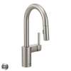 Single Handle Pulldown Bar Faucet in Spot Resist Stainless