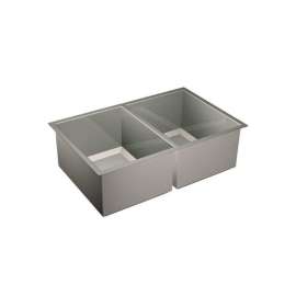 1600 Series 31-In X 20-In 16 Gauge Double Bowl Sink