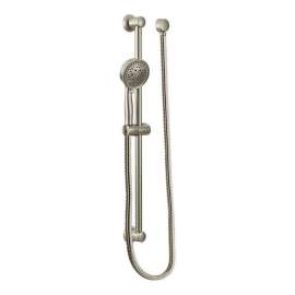 Basic 3667EPBN Multi-Function Hand Shower Package with Hose and Slide Bar in Brushed Nickel