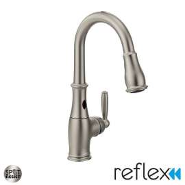 Brantford 7185ESRS Single Handle Pulldown Kitchen Faucet in Spot Resist Stainless