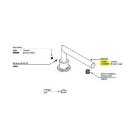 Arris 165908BN Replacement Spout Kit in Brushed Nickel